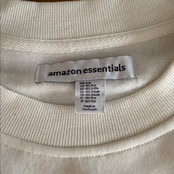 Amazon Women’s size 4X ivory Crewneck Sweatshirt Cropped Community Kindness new - Picture 4 of 5